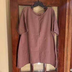 Casual Brown Tunic Top